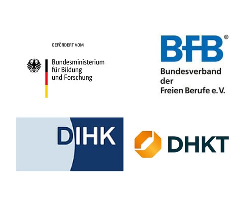 Logos von BMBF, BFB, DIHK, DHKT