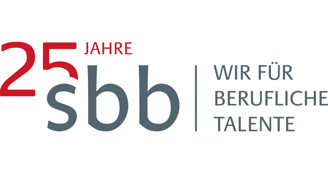 Jubiläumslogo: 25 Jahre SBB - Stiftung Begabtenförderung berufliche Bildung