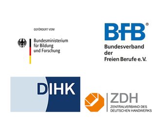 Logos von BMBF, BFB, DIHK, ZDH