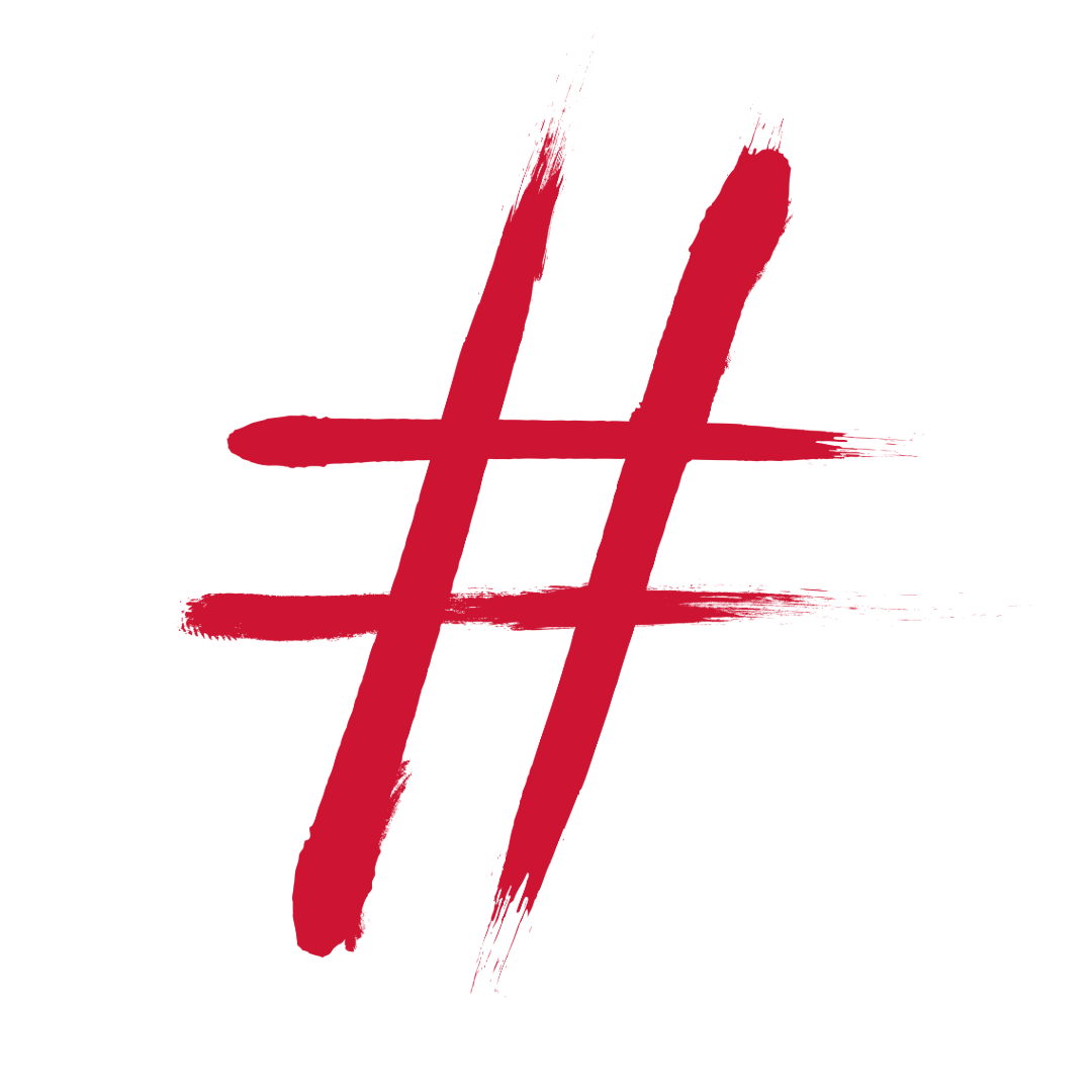roter Hashtag